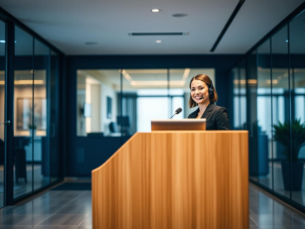 The reception area of a modern Australian professional services office